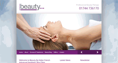 Desktop Screenshot of beautybyhelenfrench.co.uk